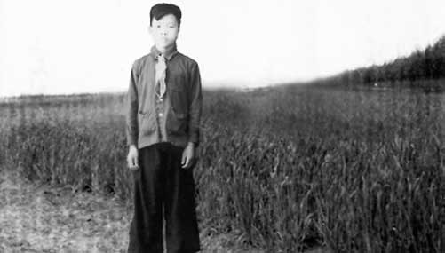 1955年，上小學五年級的雷抒雁。
